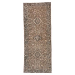 Antiker persischer Karaje-Galerie-Teppich, hellbraun, schöne Bordüren