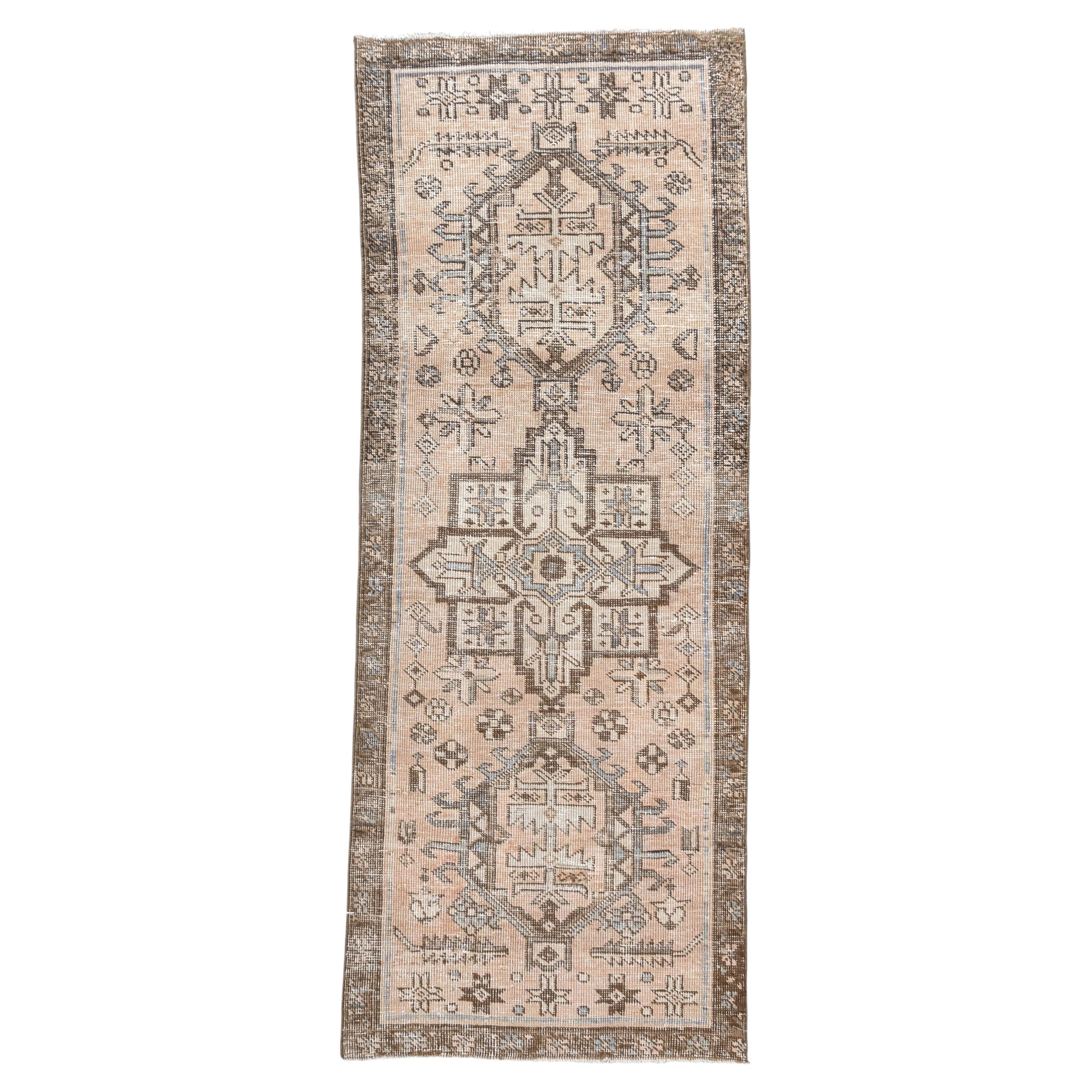Antique Persian Karaje Mini Runner, circa 1930s For Sale