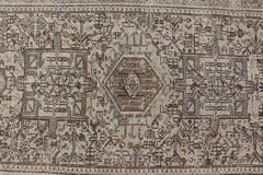 Antique Persian Karajeh Gallery Rug with Geometric Medallion Design 4'10 x 12'3