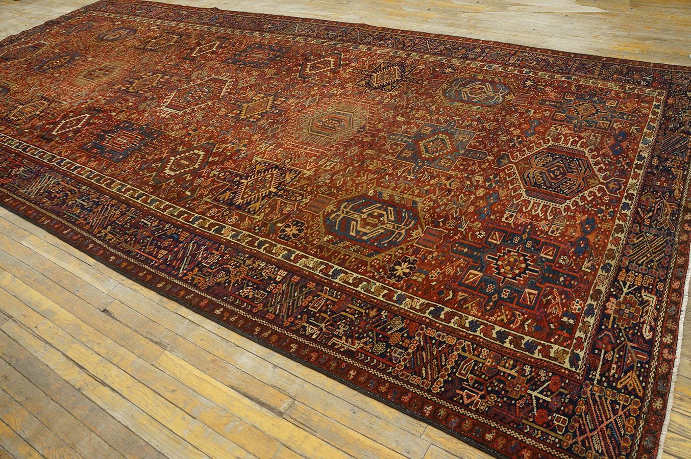 Hand-Knotted Antique Persian Karajeh Rug 7' 4'' x 16' 0'' For Sale