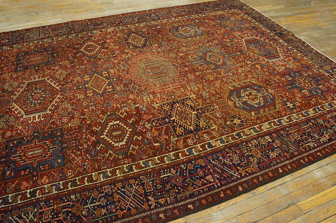 Wool Antique Persian Karajeh Rug 7' 4'' x 16' 0'' For Sale