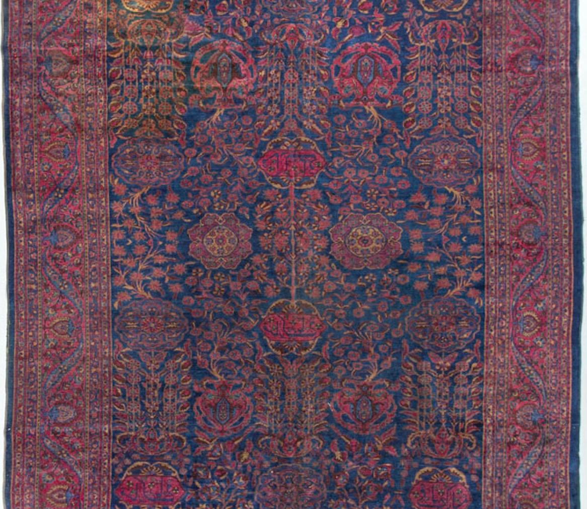 Antique Persian Kashan Rug, circa 1890 10 x 10'2 In Good Condition In Secaucus, NJ