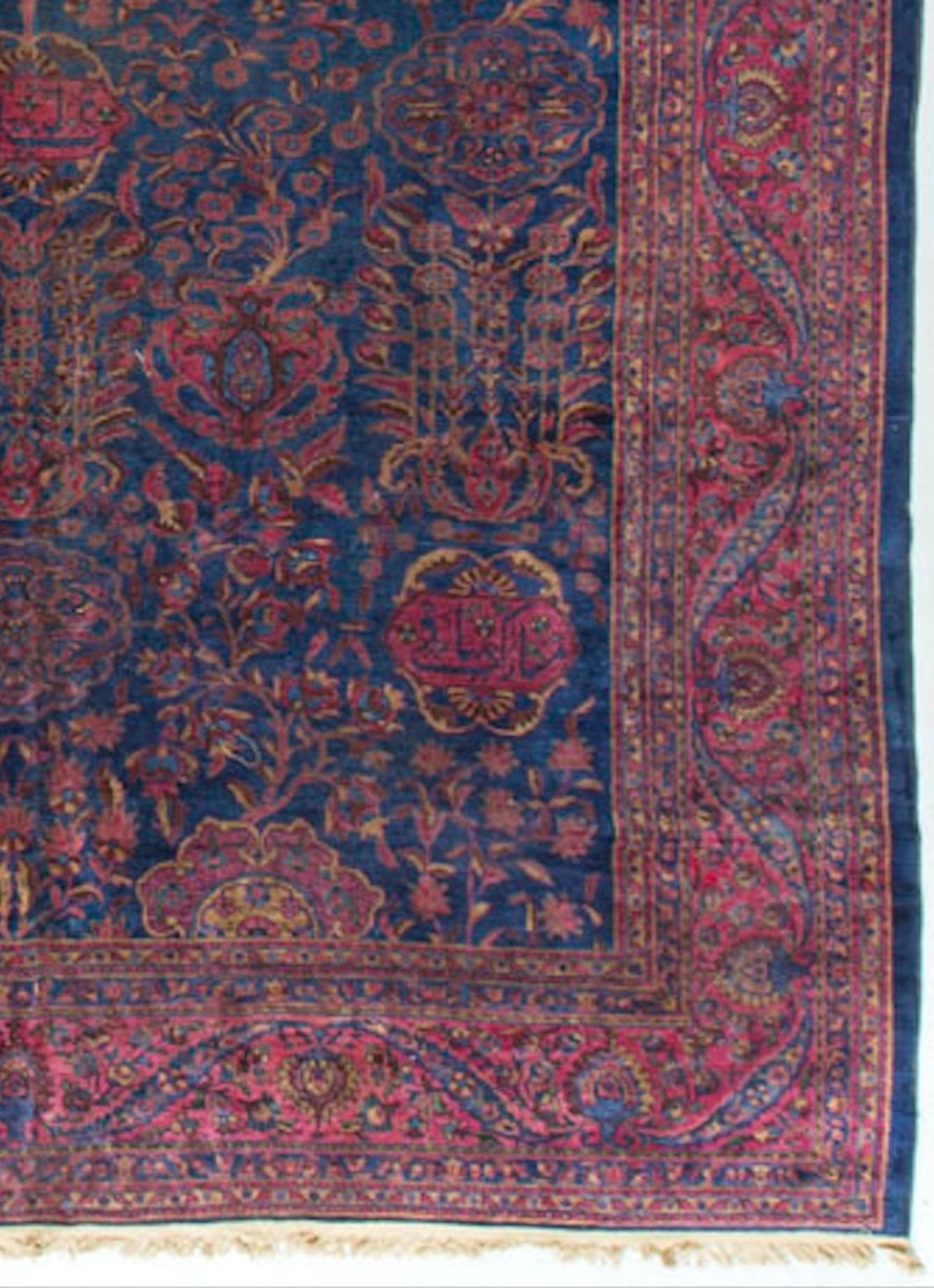 Late 19th Century Antique Persian Kashan Rug, circa 1890 10 x 10'2