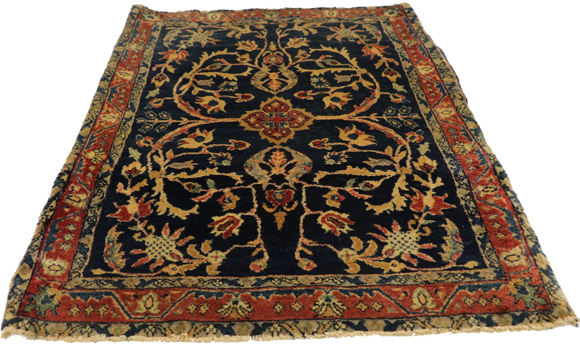 Sarouk Farahan Antique Persian Mohajeran Sarouk Rug with Federal Style For Sale