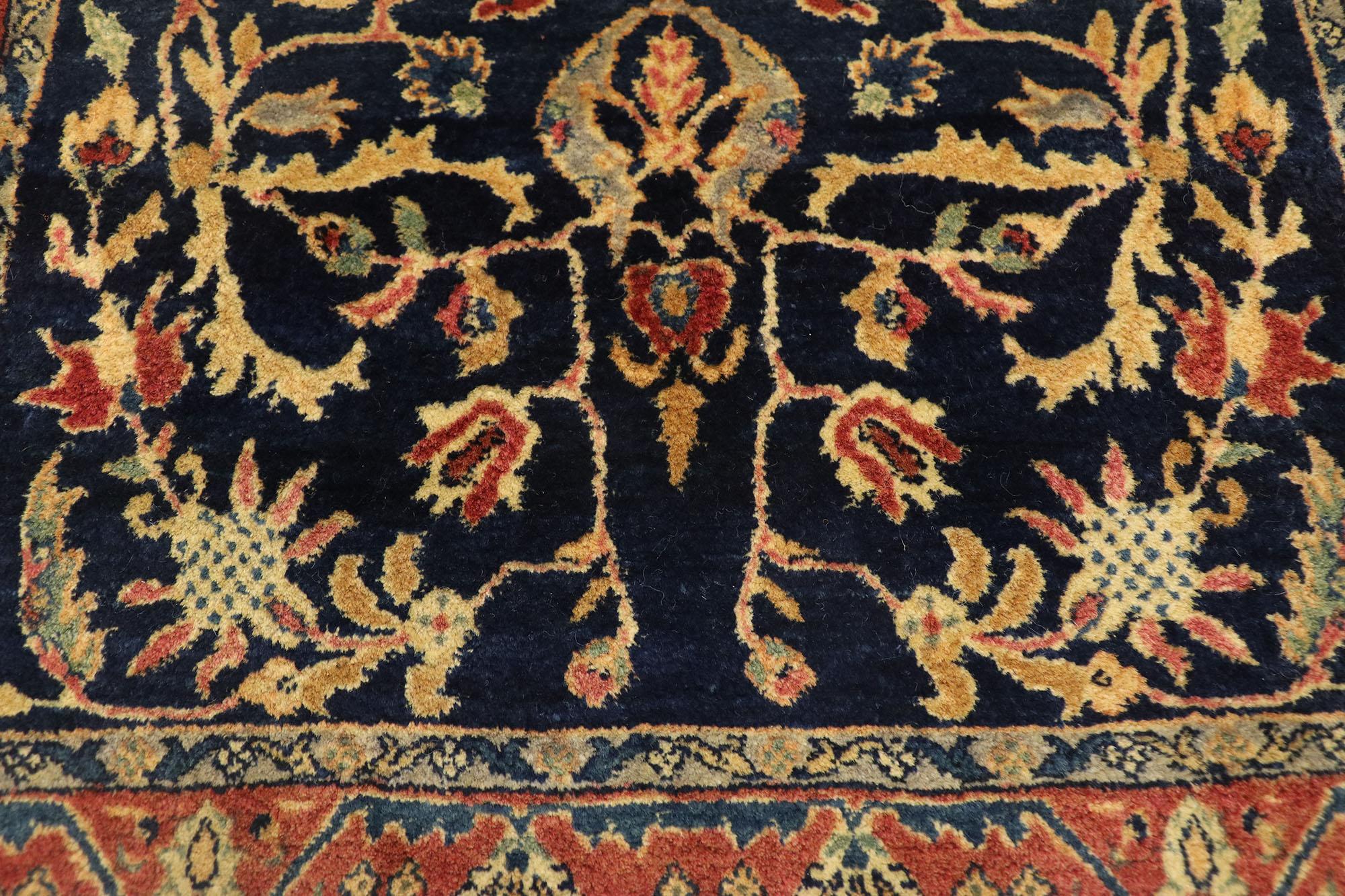 Hand-Knotted Antique Persian Mohajeran Sarouk Rug with Federal Style For Sale