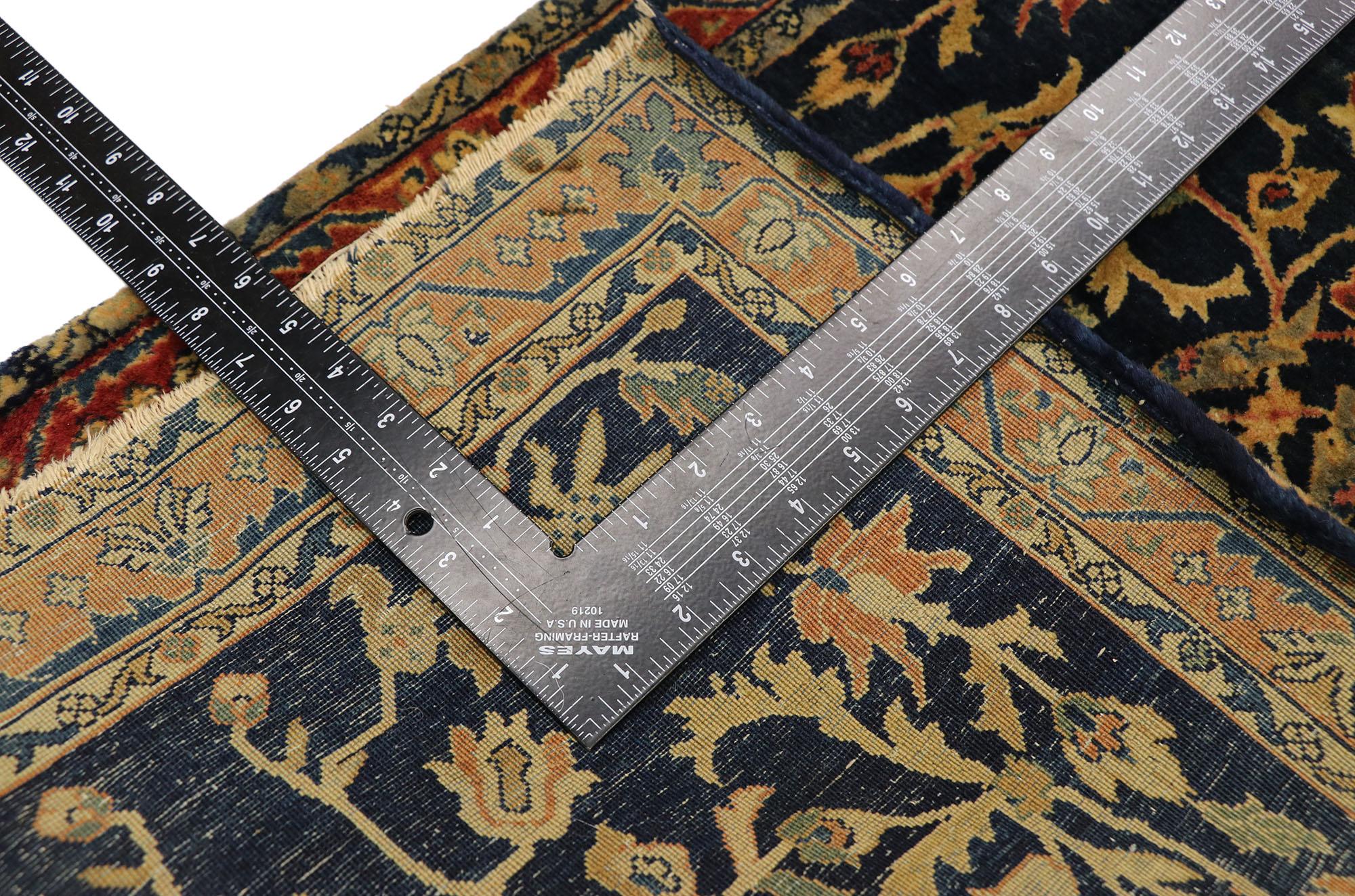 Noué à la main Ancien tapis persan Mohajeran Sarouk de style fédéral en vente