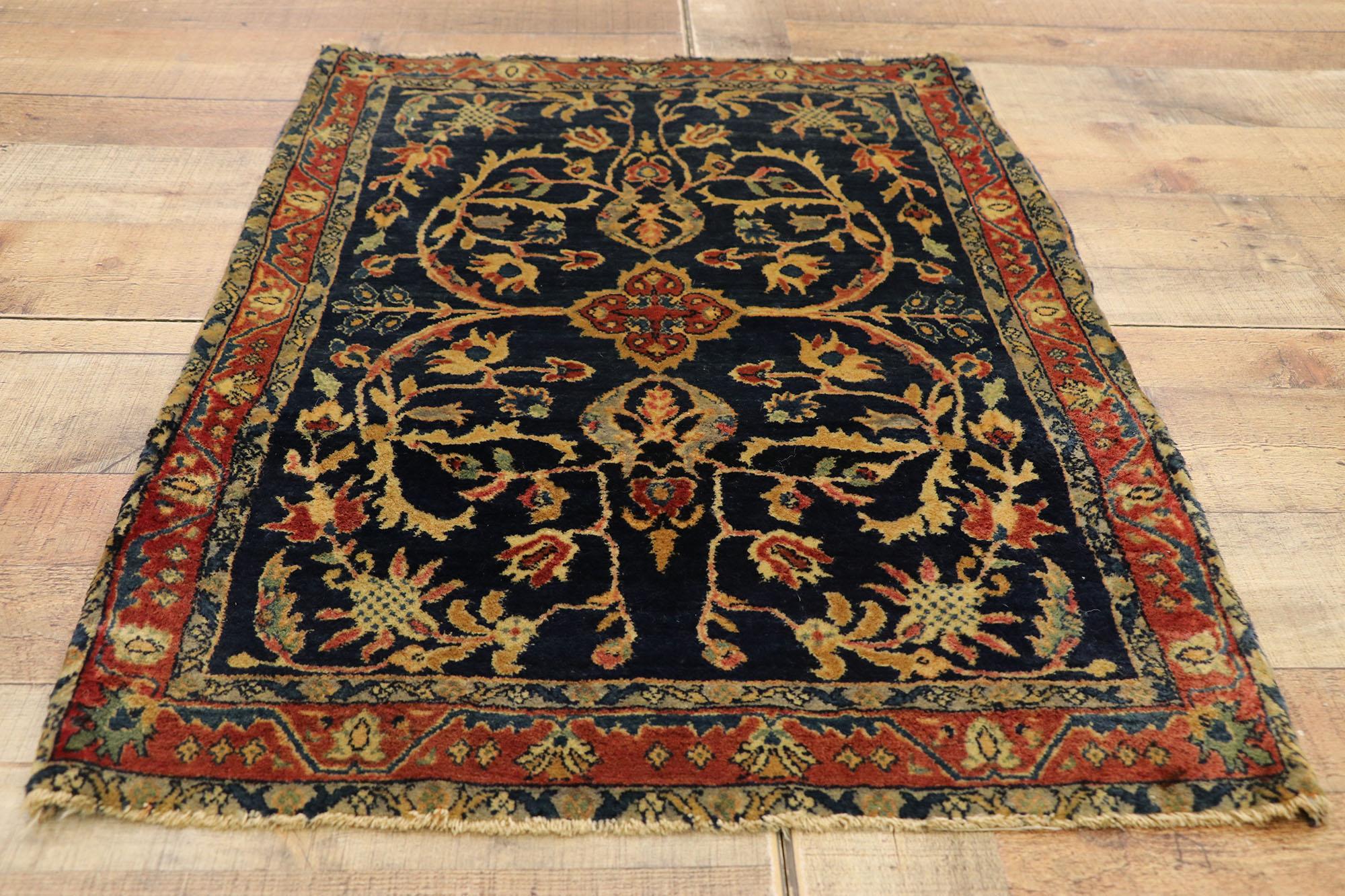Wool Antique Persian Mohajeran Sarouk Rug with Federal Style For Sale