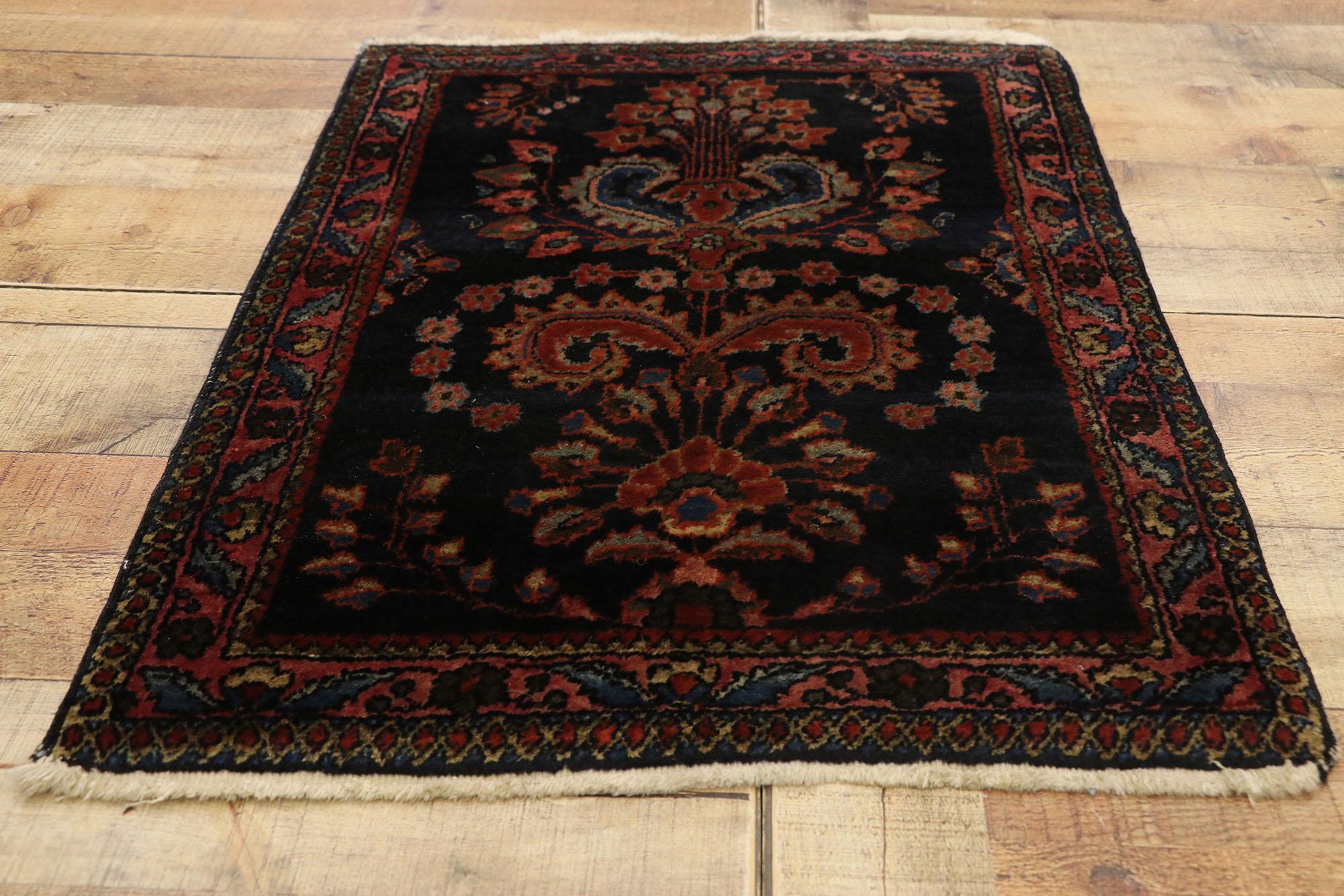 20th Century Antique Persian Mohajeran Sarouk Rug with Old World Victorian Style For Sale