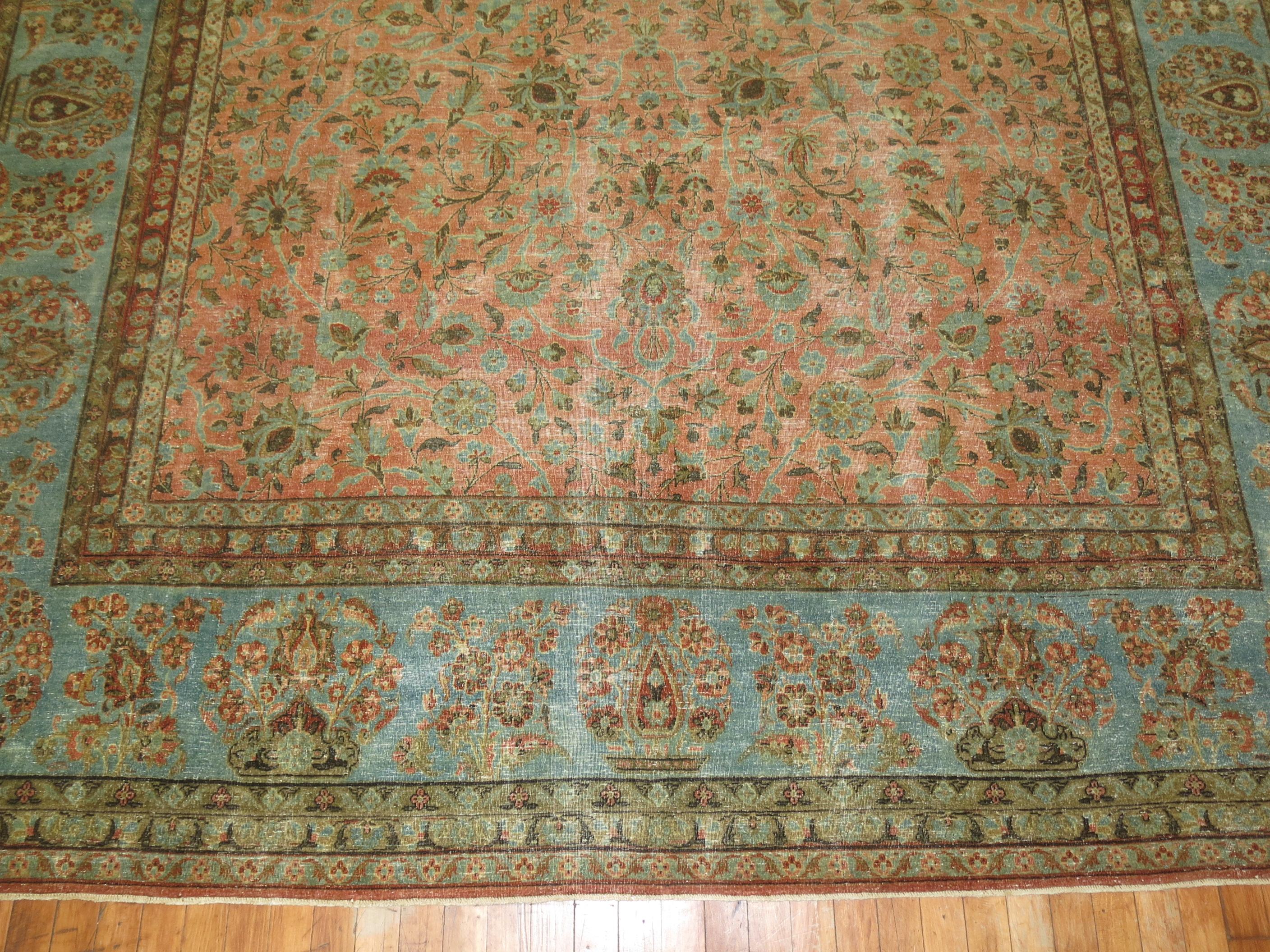 Antique Persian Kashan Carpet For Sale 3