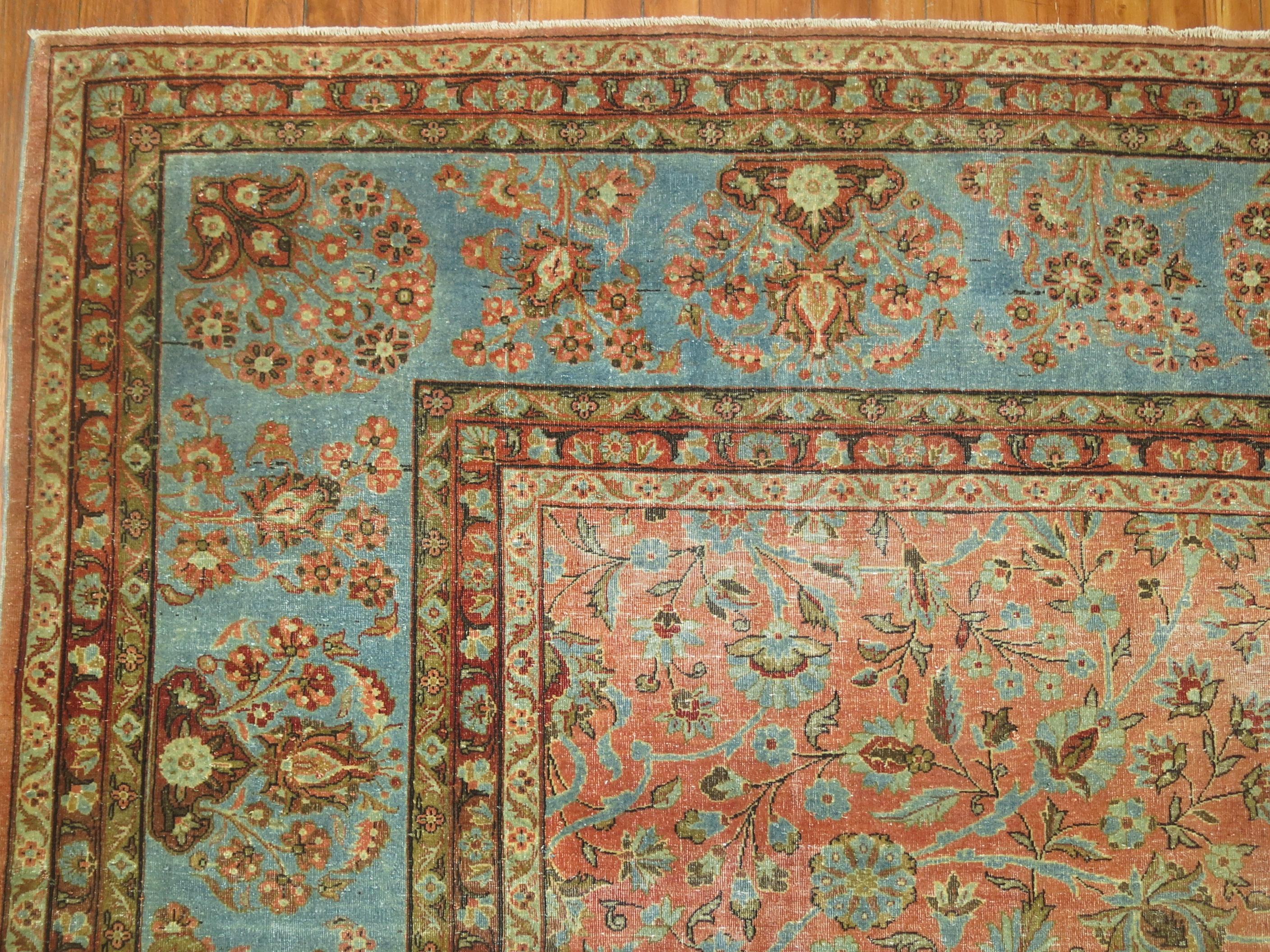 Antique Persian Kashan Carpet For Sale 4