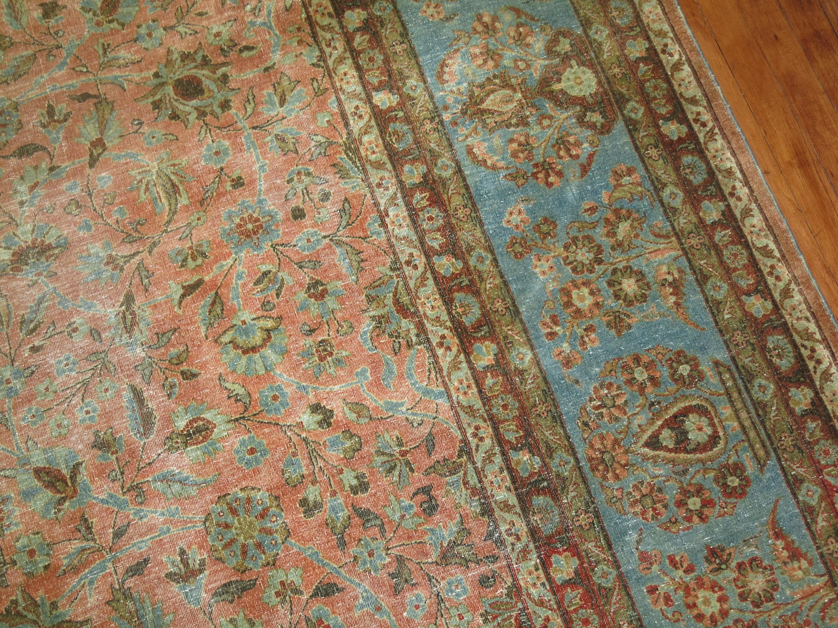 Antique Persian Kashan Carpet For Sale 5