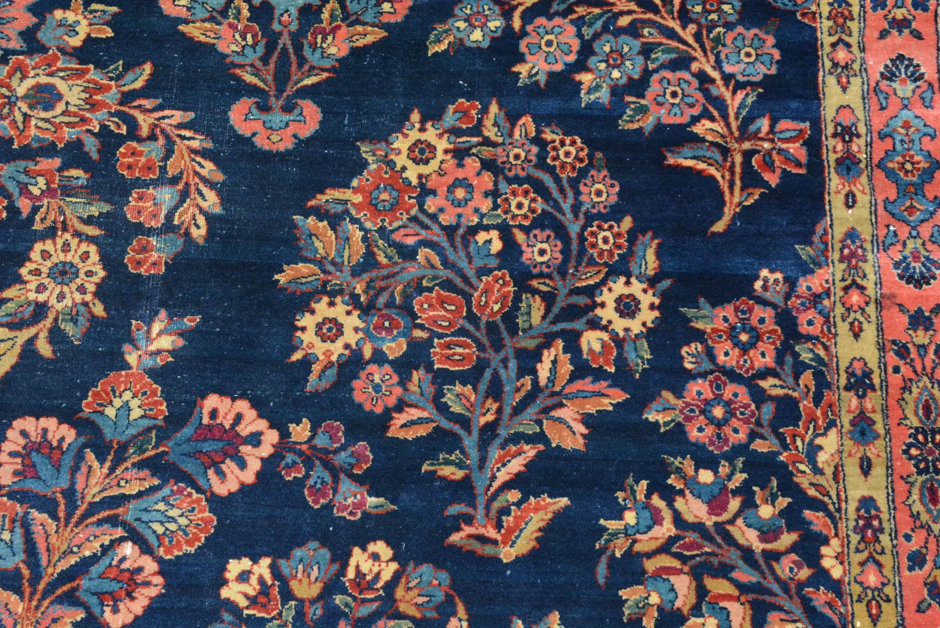 Antiker persischer Kashan-Teppich (Gewebt) im Angebot