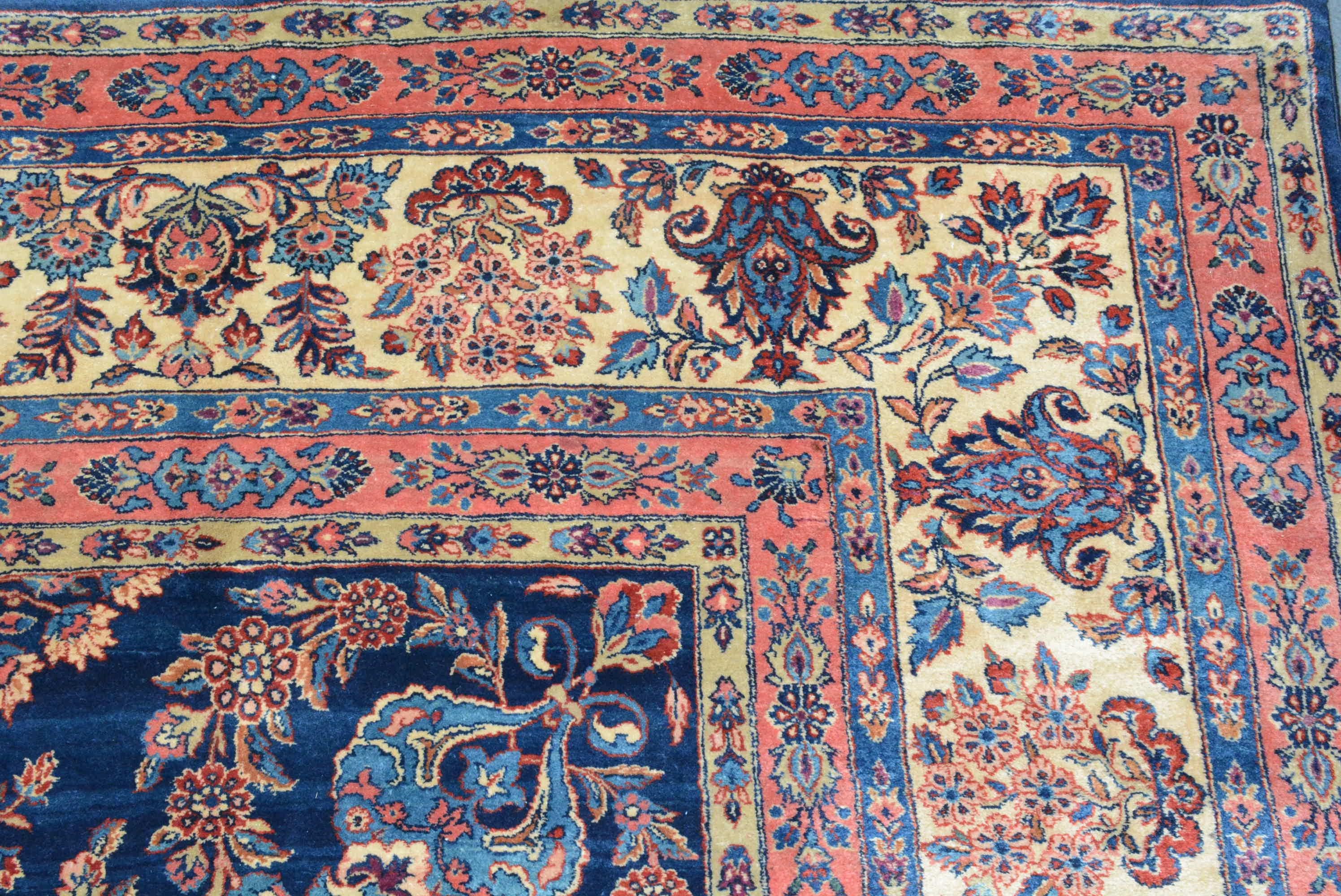 Antiker persischer Kashan-Teppich (Mitte des 20. Jahrhunderts) im Angebot