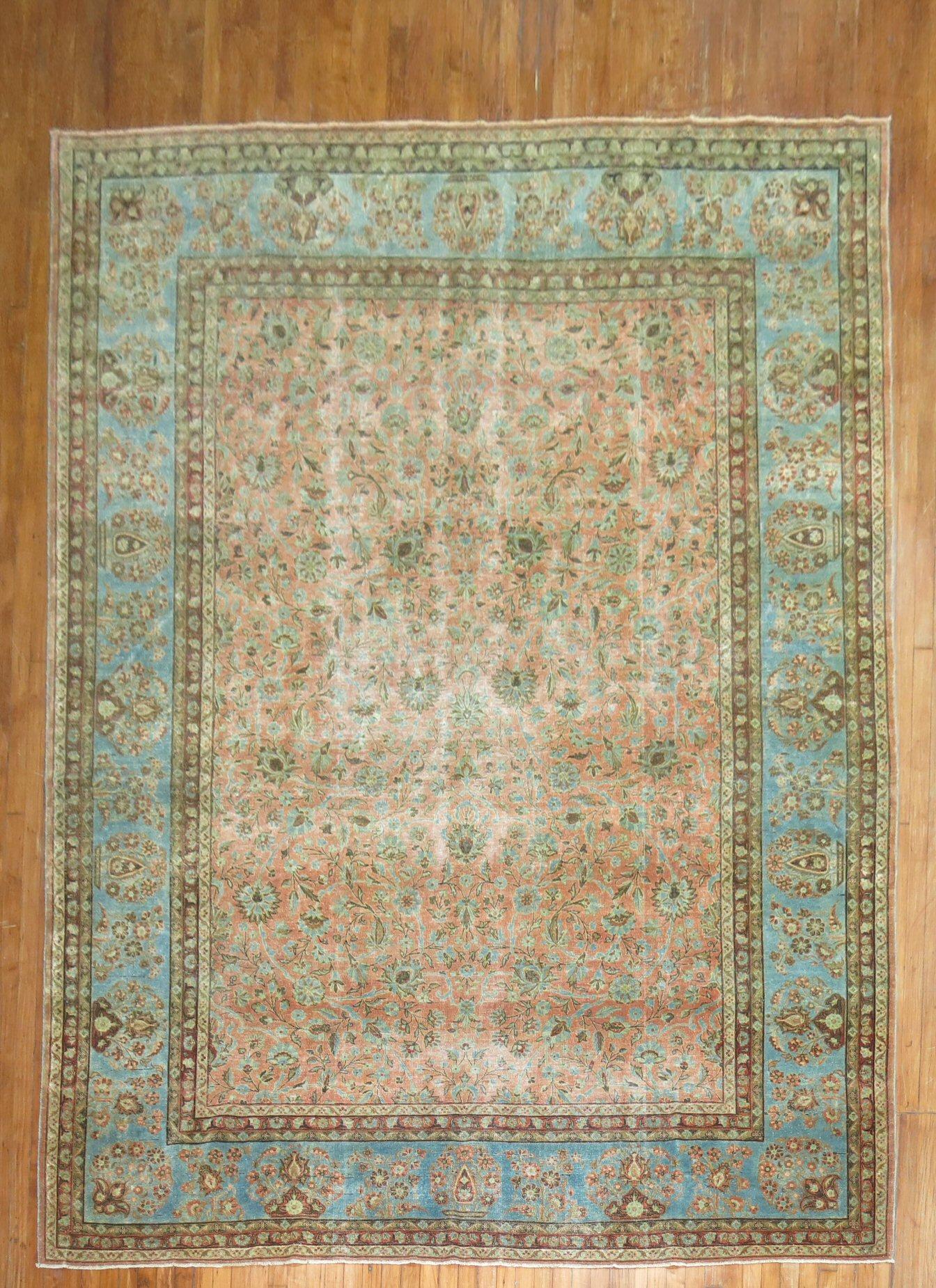 Antique Persian Kashan Carpet For Sale 1