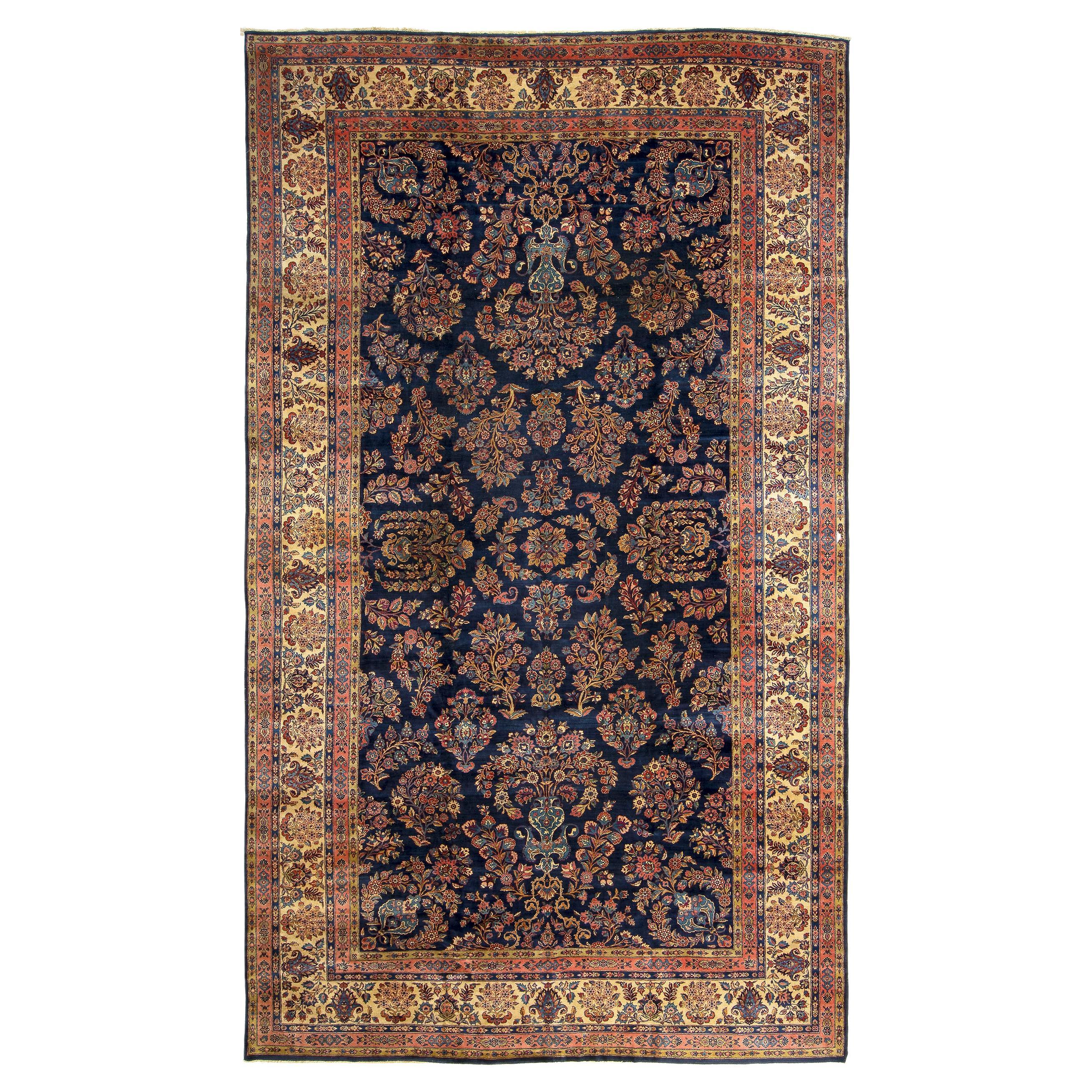 Antique Persian Kashan Carpet
