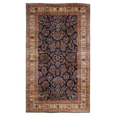 Antique Persian Kashan Carpet