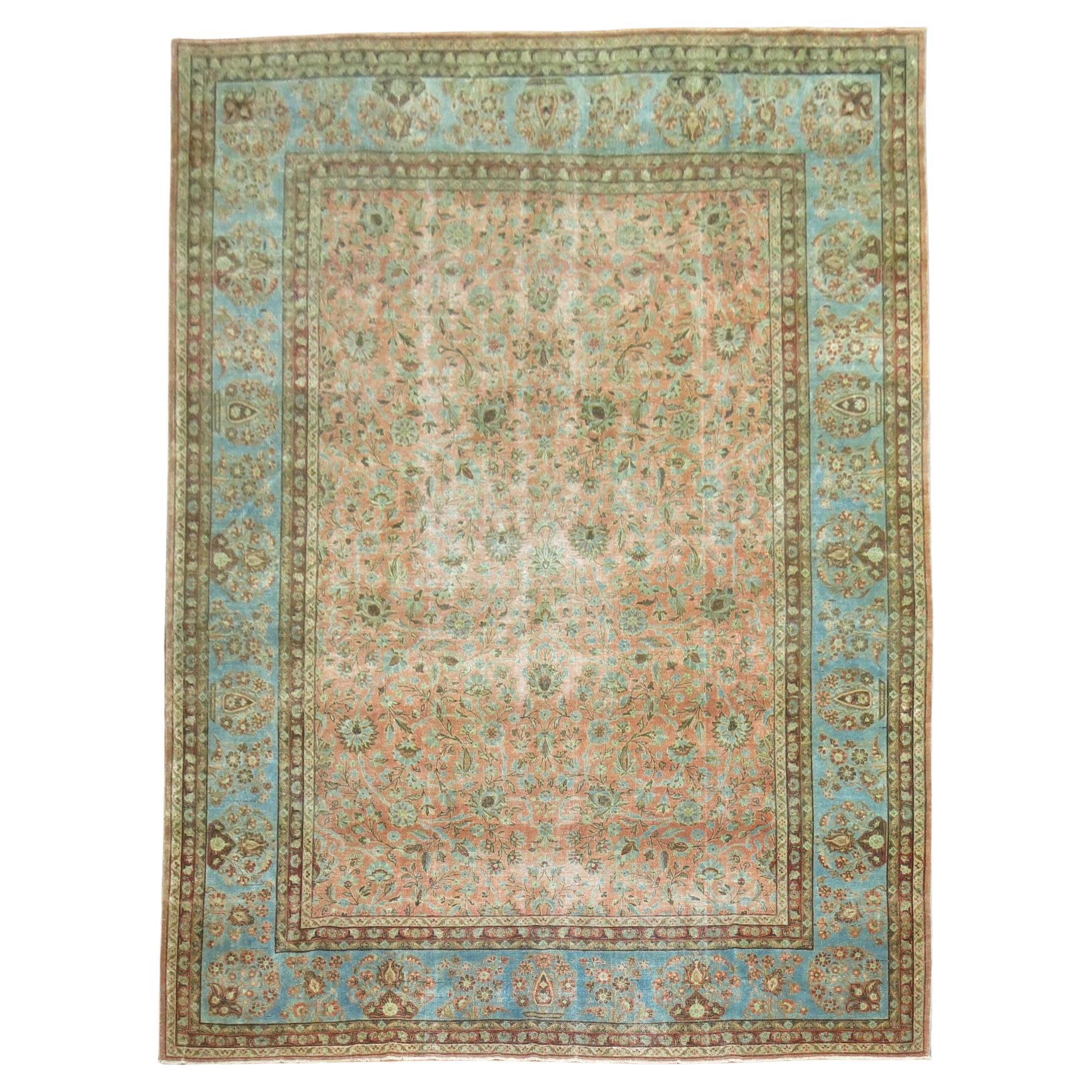 Antique Persian Kashan Carpet For Sale