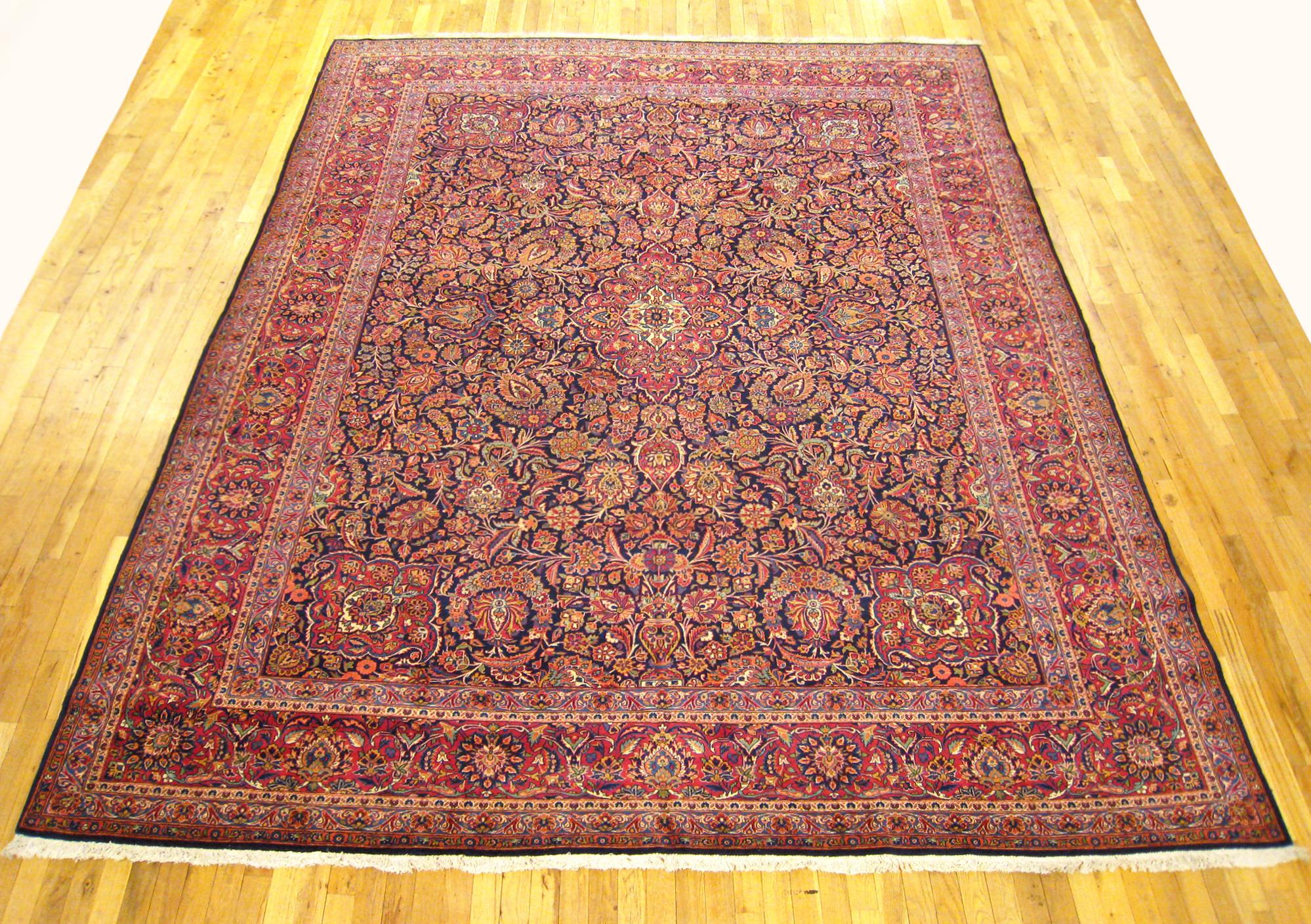 Antique Persian Kashan Dabir oriental carpet, in room size.

An extraordinary antique Persian Kashan Dabir carpet, circa 1910, size 11' 7