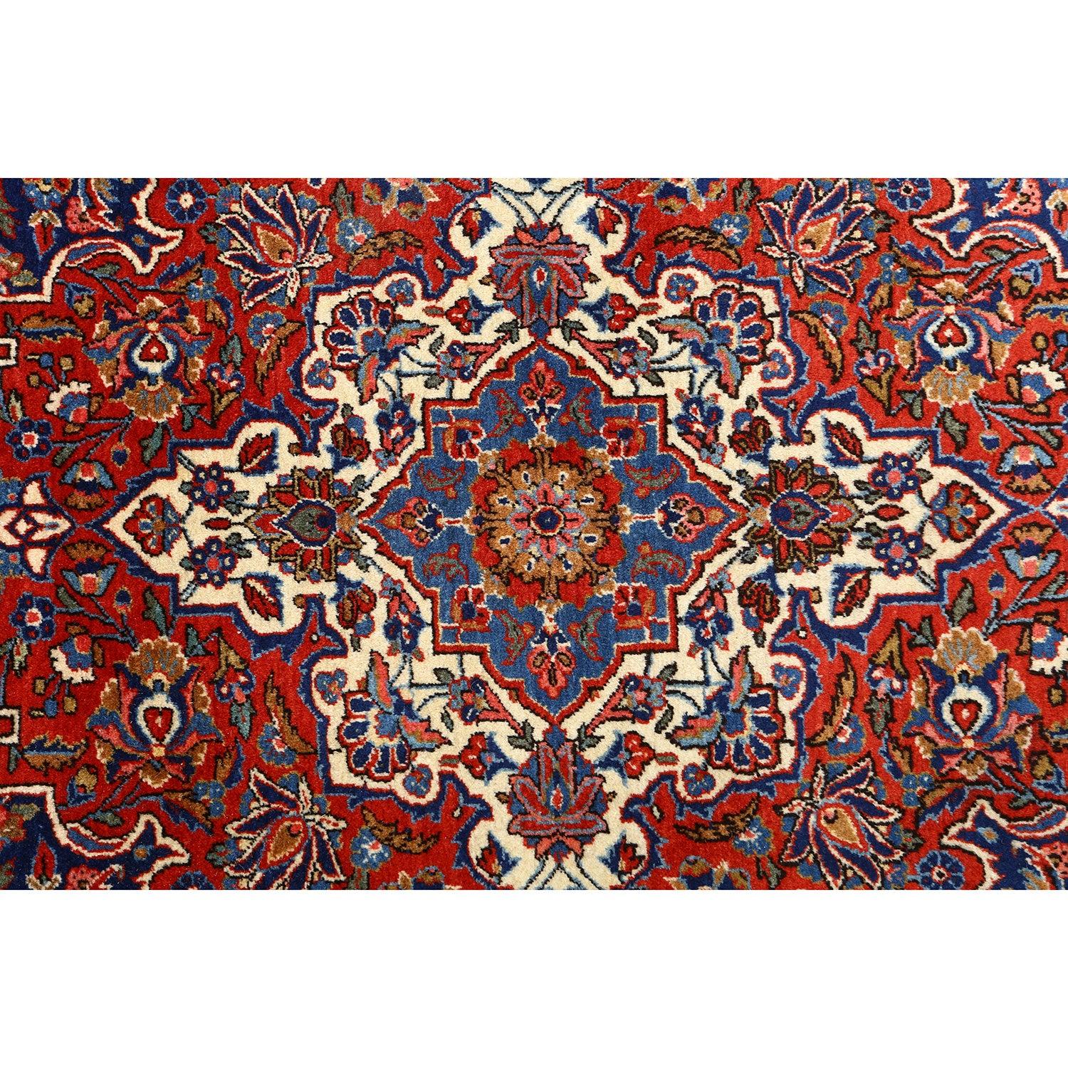 Antique Persian Kashan Dabir Rug - Size: 11'9 X 8'9 In Excellent Condition For Sale In Los Angeles, CA
