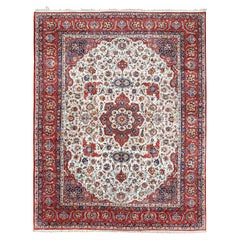Antique Persian Kashan Dabir Rug - Size: 12'6 X 9'11