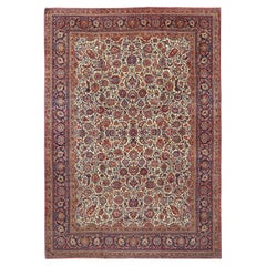Antique Persian Kashan Dabir Rug - Size: 14'10 X 10'6