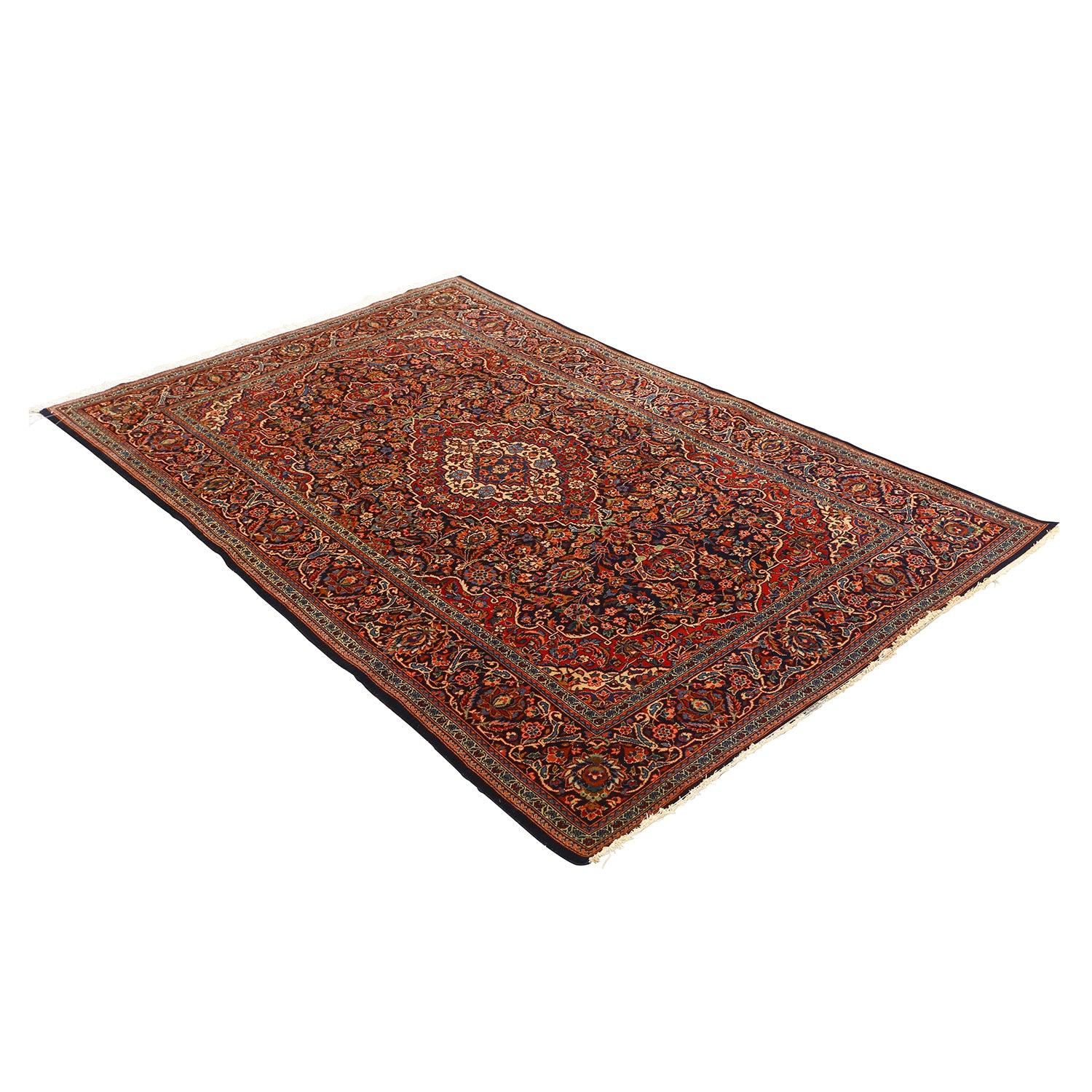 Perse Tapis persan Kashan Dabir ancien - Taille : 6'10x4'5 en vente