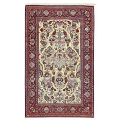 Antique Persian Kashan Dabir Rug - Size: 7'0x4'4