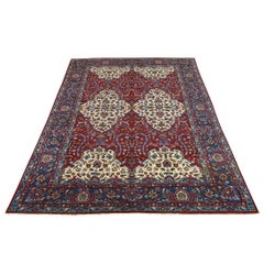Antique Persian Kashan Dabir Rug - Size: 8'9x5'11