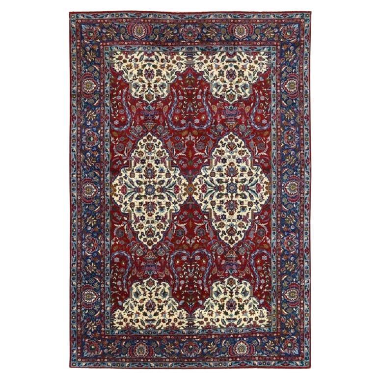 Antique Persian Kashan Dabir Rug - Size: 8'9x5'11
