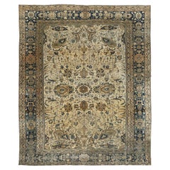 Antique Persian Kashan Mohtasham Rug - Size: 12'0x10'0