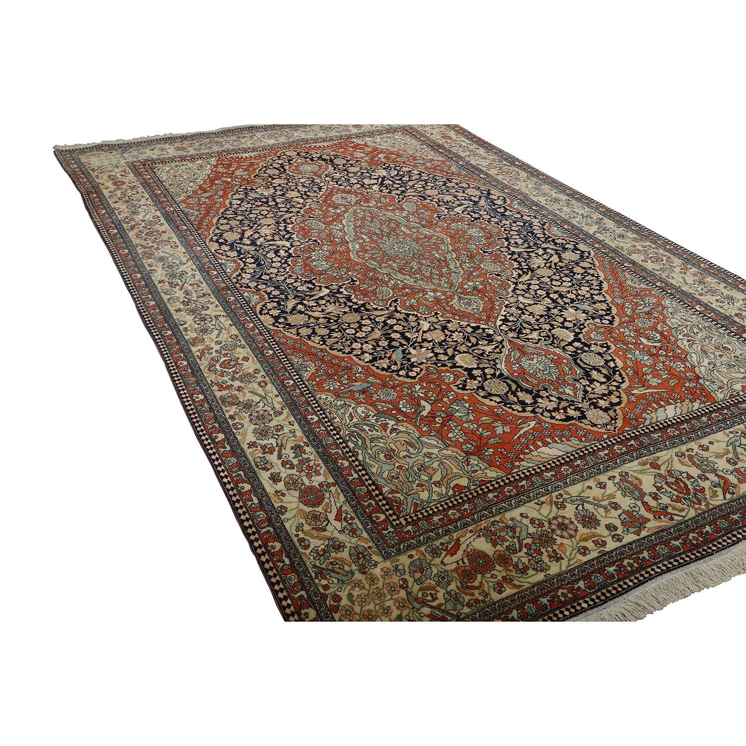 Perse Tapis persan Kashan Motasham ancien - Taille : 12' X 7'7 en vente