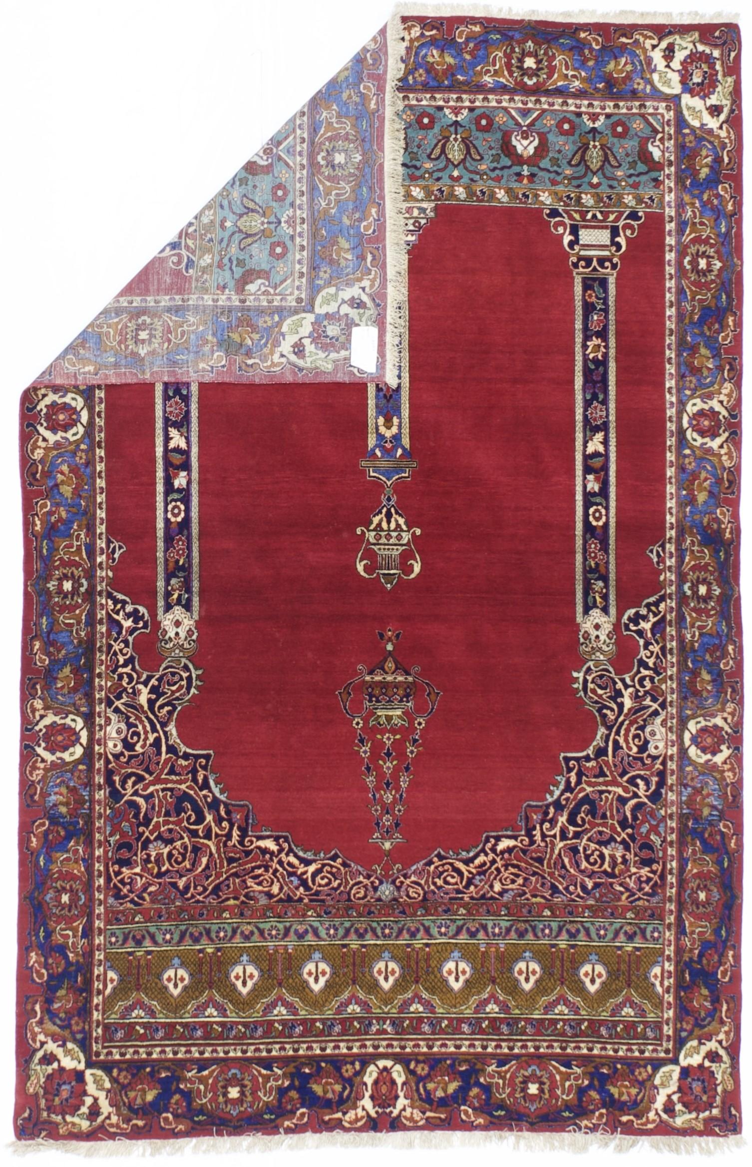 Antique Persian Kashan One of Pair Rug 4'3