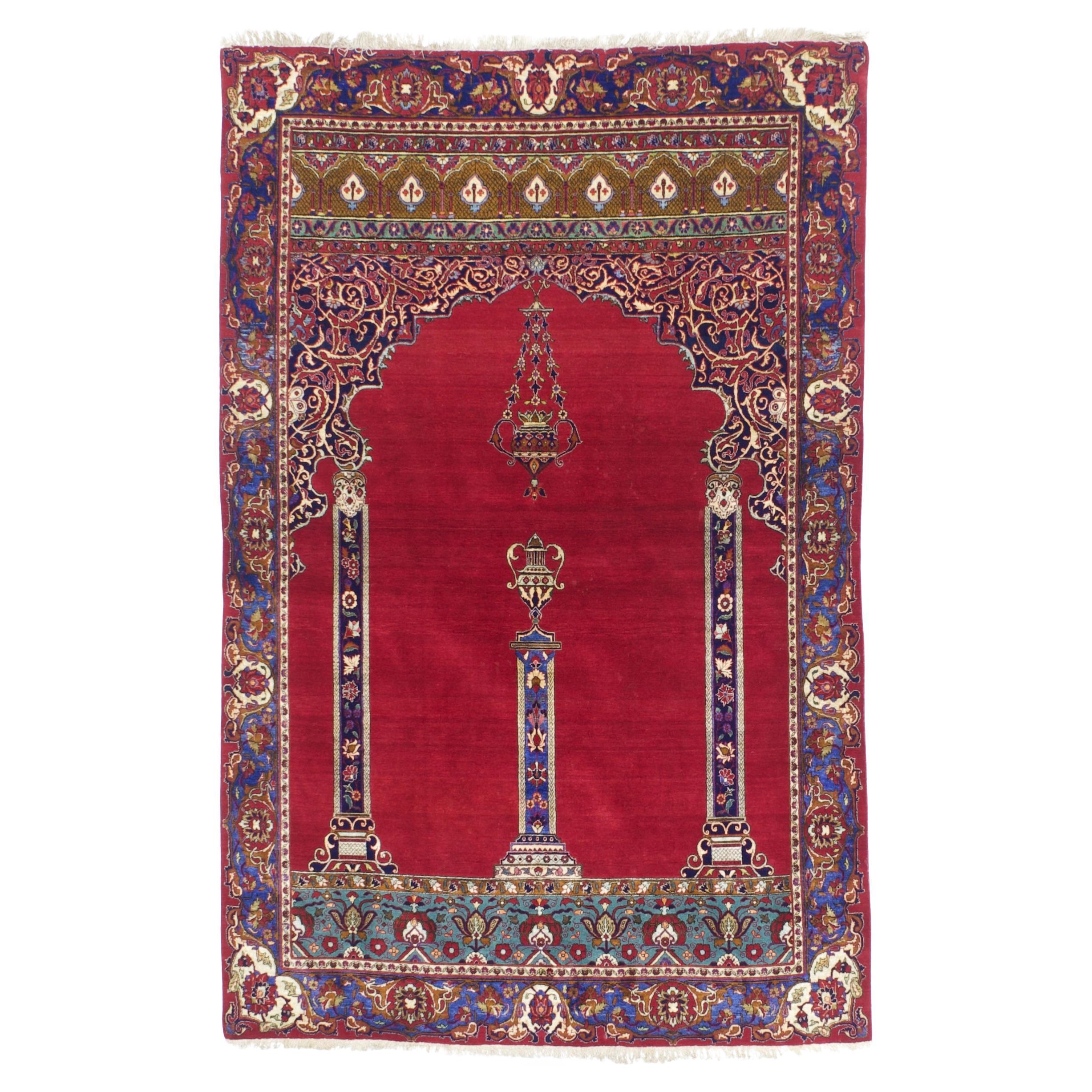Antique Persian Kashan One of Pair Rug 4'3" x 6’8"