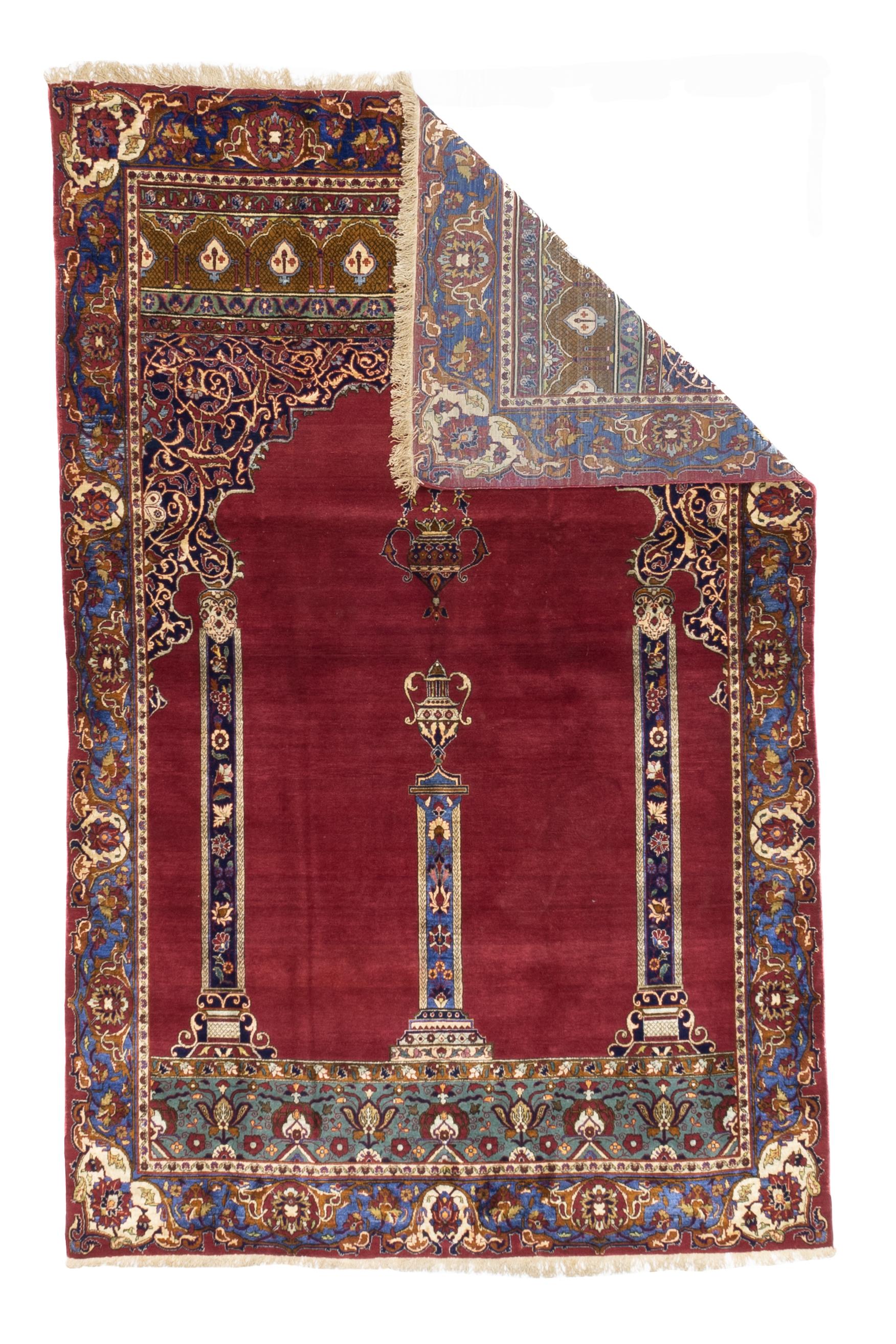 Antique Persian Kashan One of Pair Rug 4’4