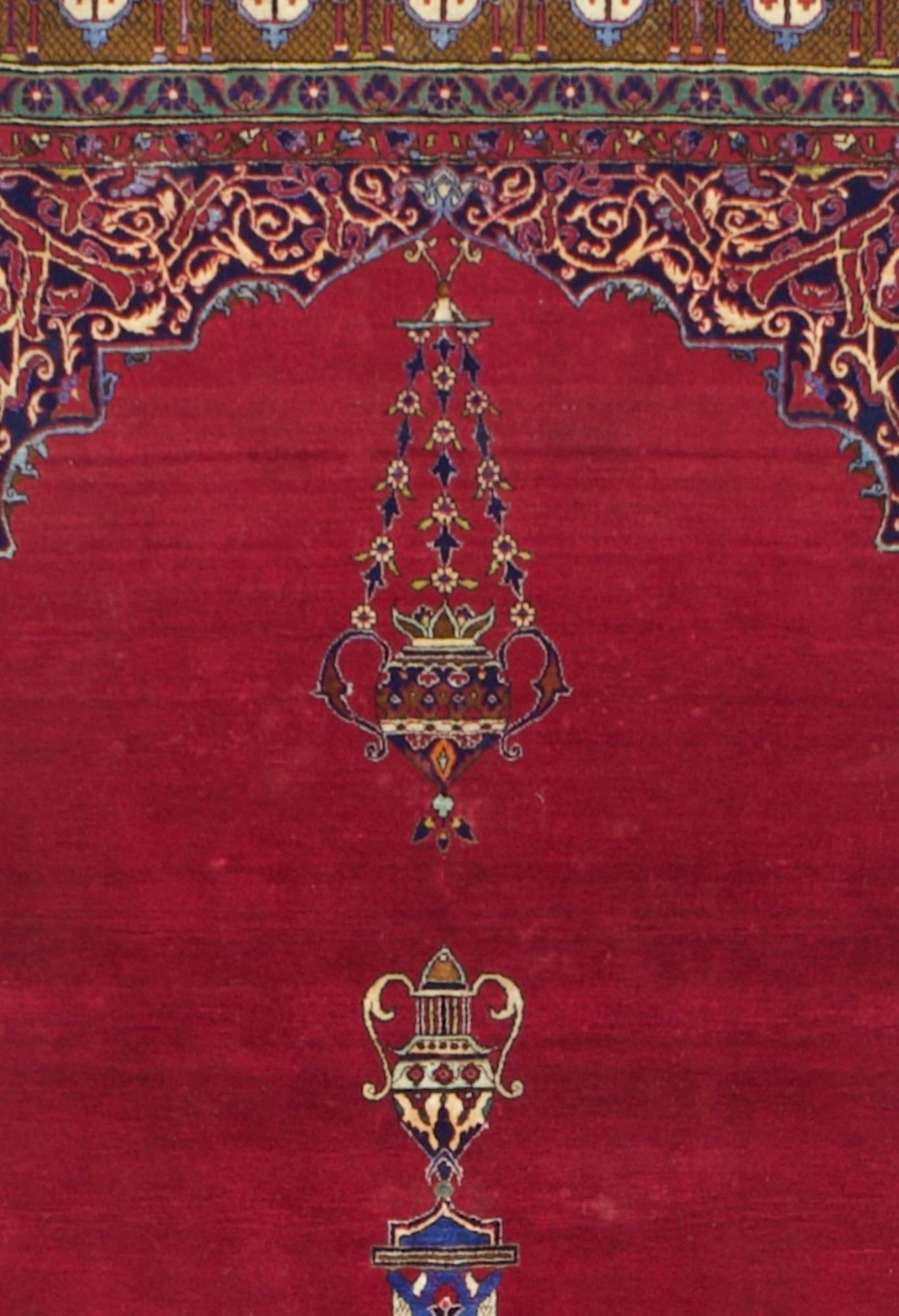 Antique Persian Kashan One of Pair Rug 4’4