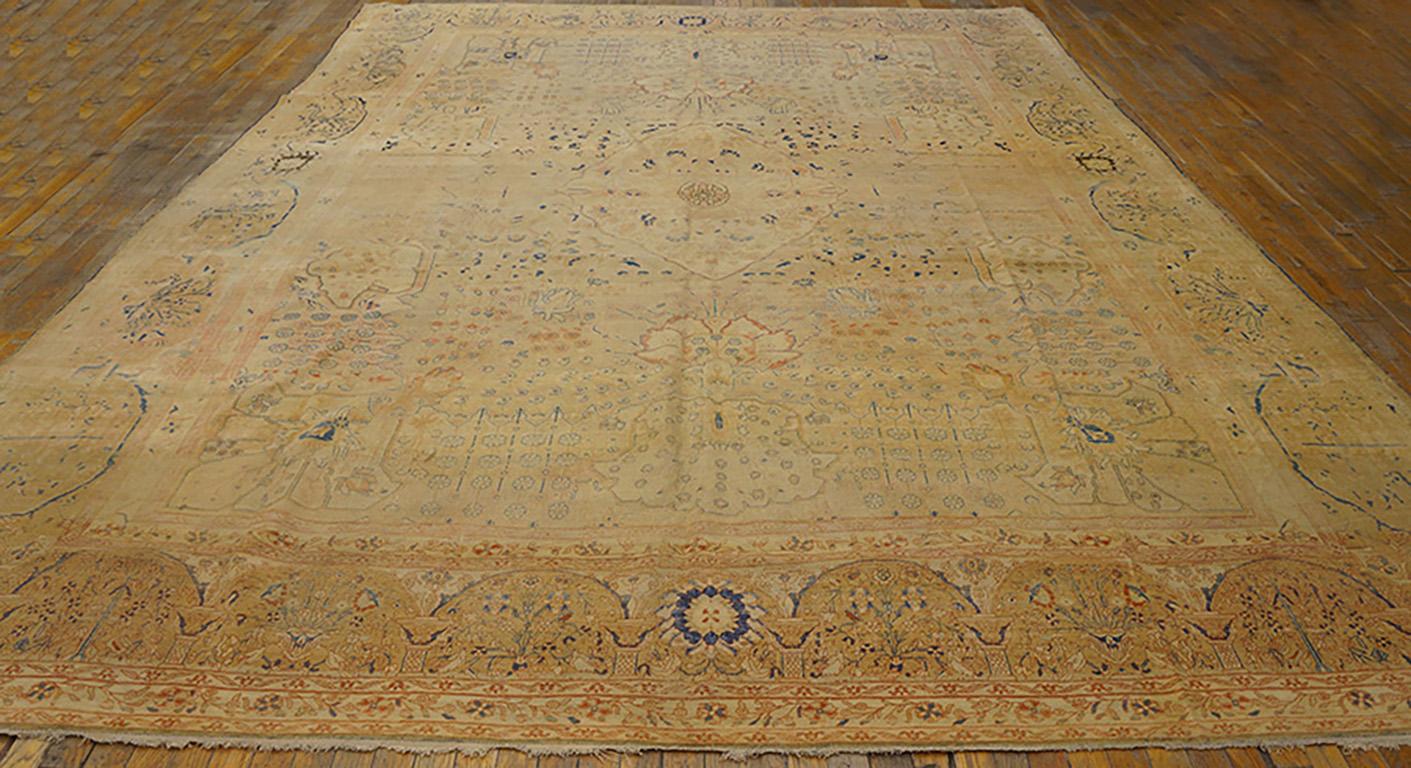 Hand-Knotted 19th Century Persian Mohtasham Kashan Carpet ( 10' x 14' - 305 x 427 )  For Sale