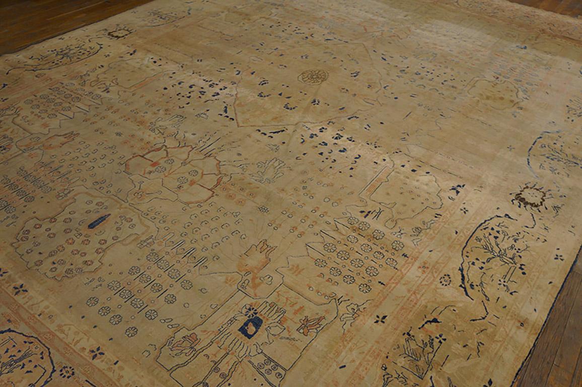 Alfombra persa Mohtasham Kashan del siglo XIX ( 10' x 14' - 305 x 427 ) Fines del siglo XIX en venta