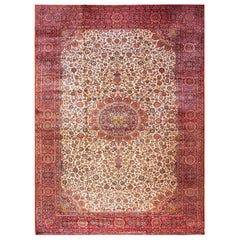 Antiker persischer Kashan-Teppich 13' 10 Zoll x 20' 4 Zoll