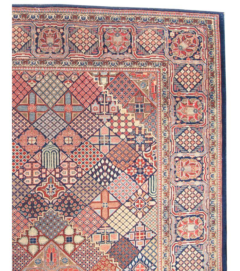 Hand-Knotted Antique Persian Kashan Rug, 20th Century For Sale