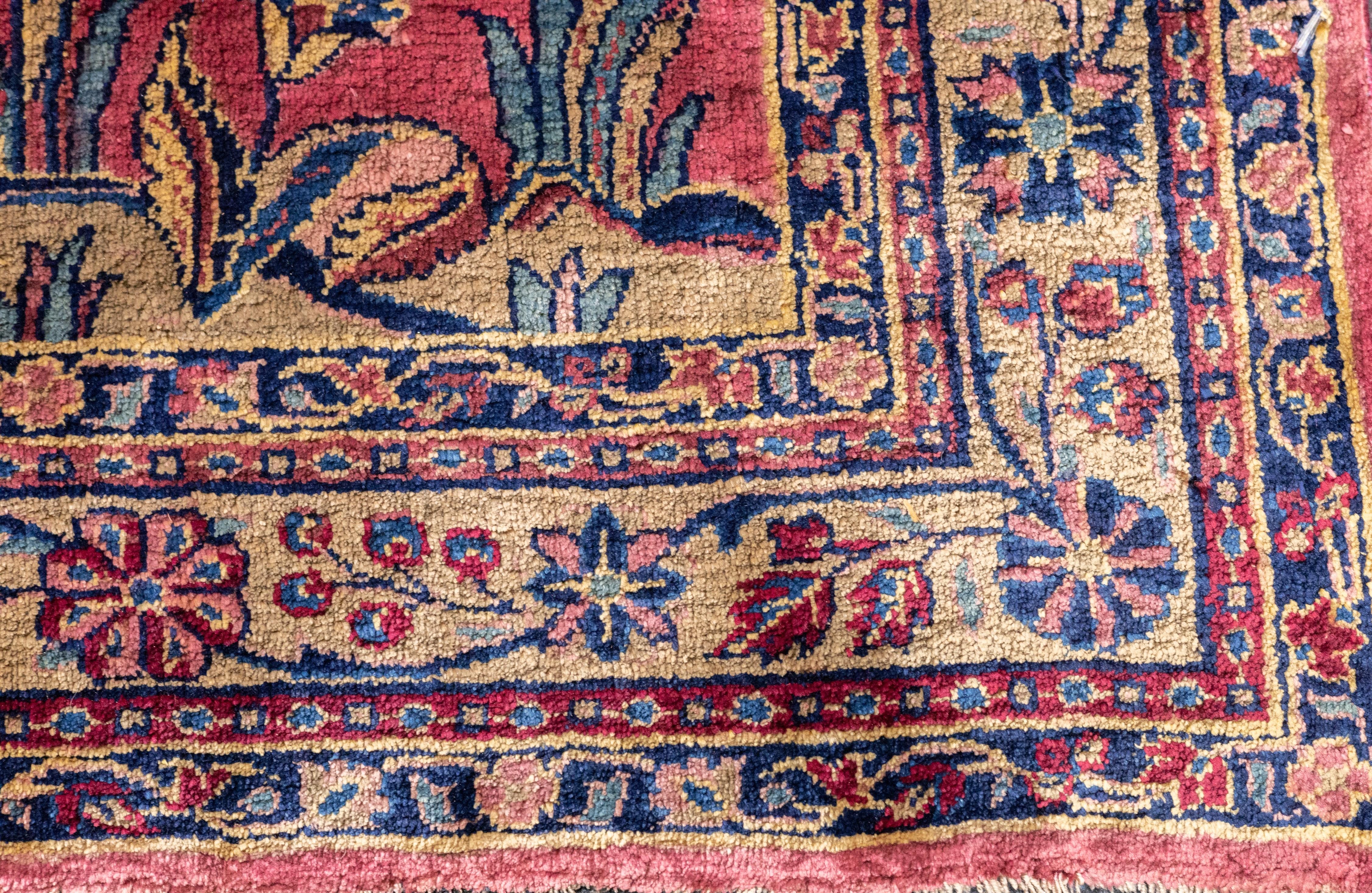 Silk Antique Persian Kashan Rug 2’1” x 5’0