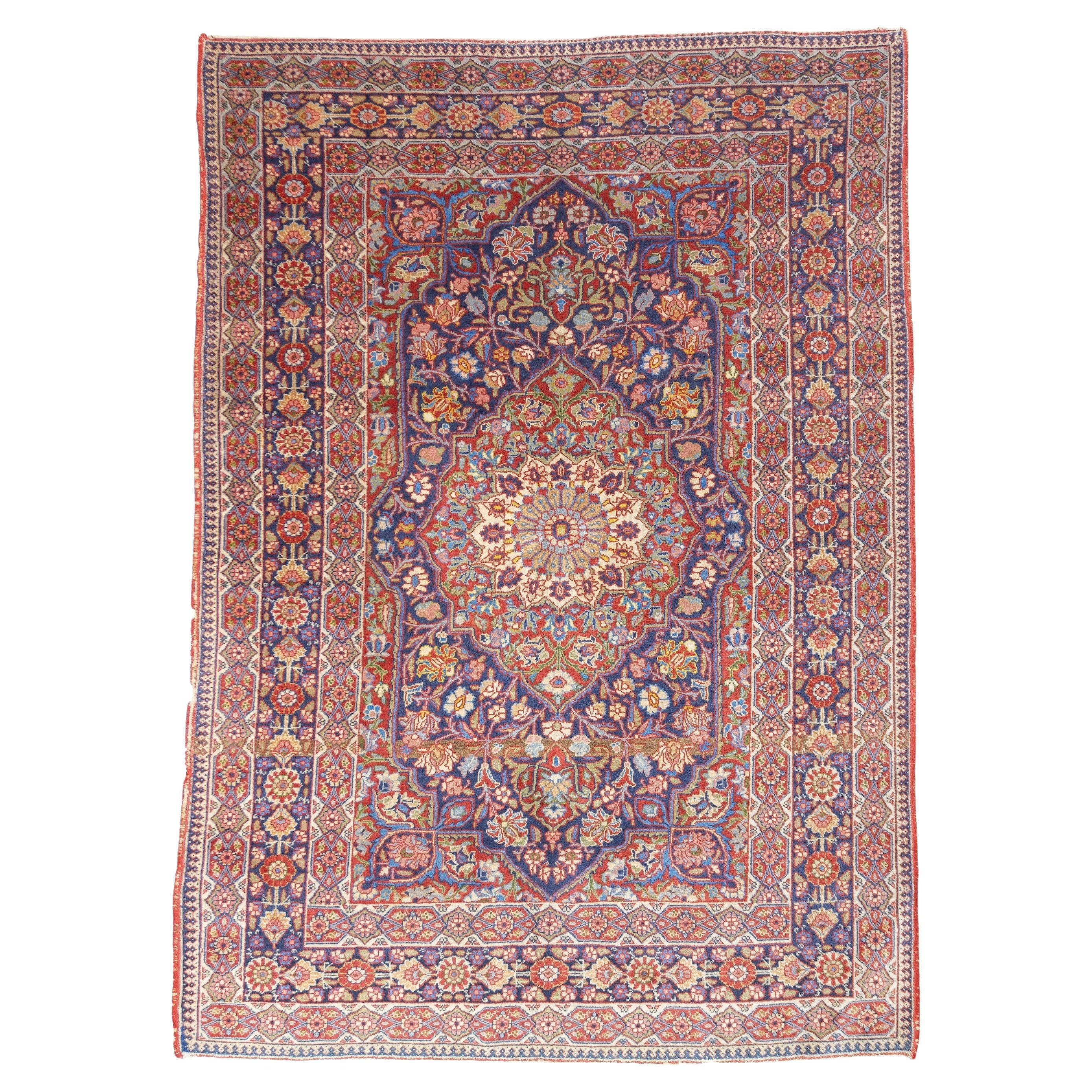 Tappeto antico persiano Kashan 4'0" x 5'9''