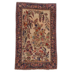 Antique Persian Kashan Rug 4'2" x 6’11"
