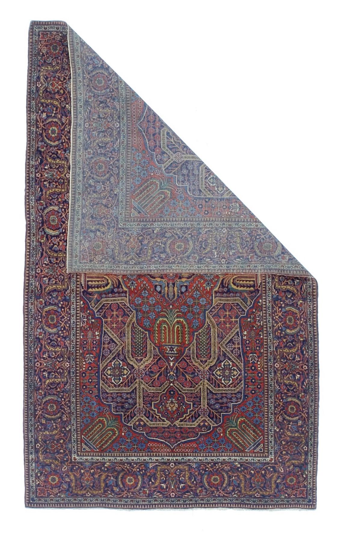 Tappeto antico persiano Kashan 4'4