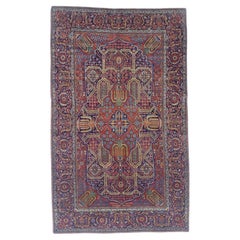 Tappeto antico persiano Kashan 4'4" x 7'2"