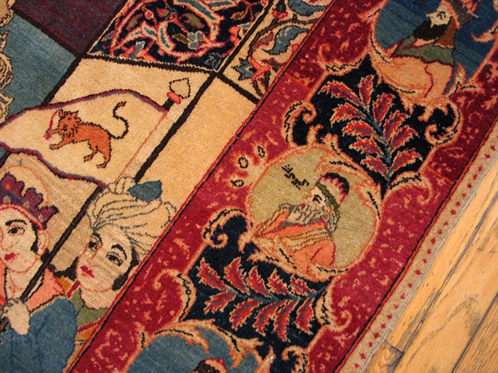 Lana Tappeto Kashan pittorico persiano 
