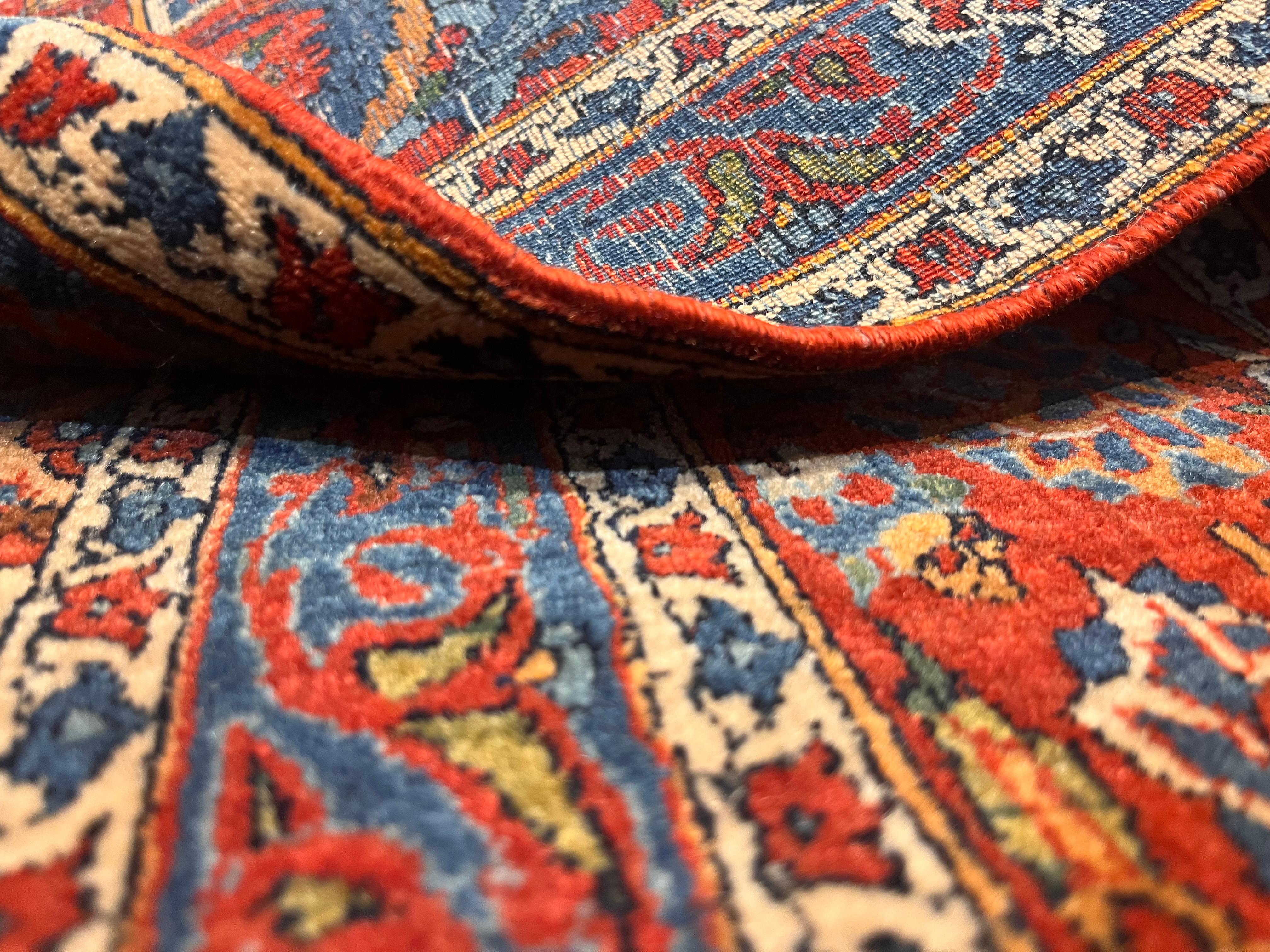 Antiker persischer Kashan Teppich 5'0
