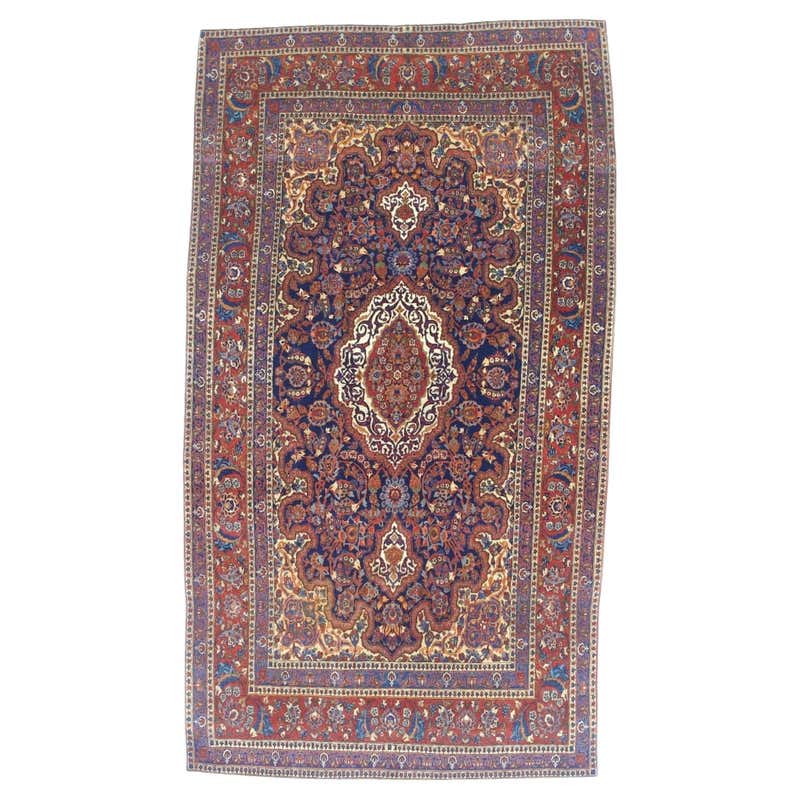 Antique Persian Kashan Rug 2’1” x 5’0