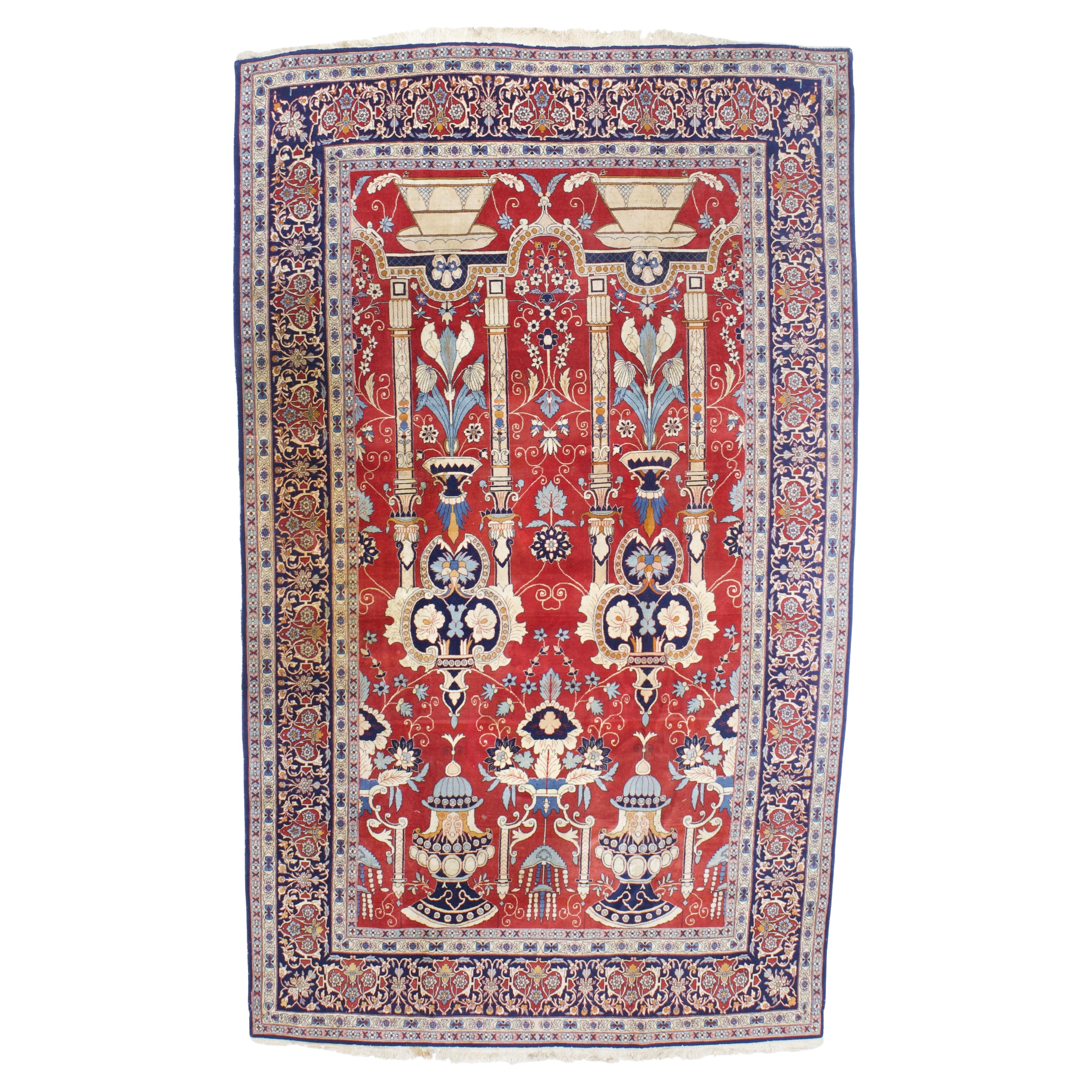Antique Persian Kashan Rug 6’11” x 11’10”