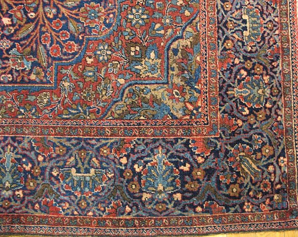 Antique Persian Kashan Rug In Good Condition For Sale In New York, NY