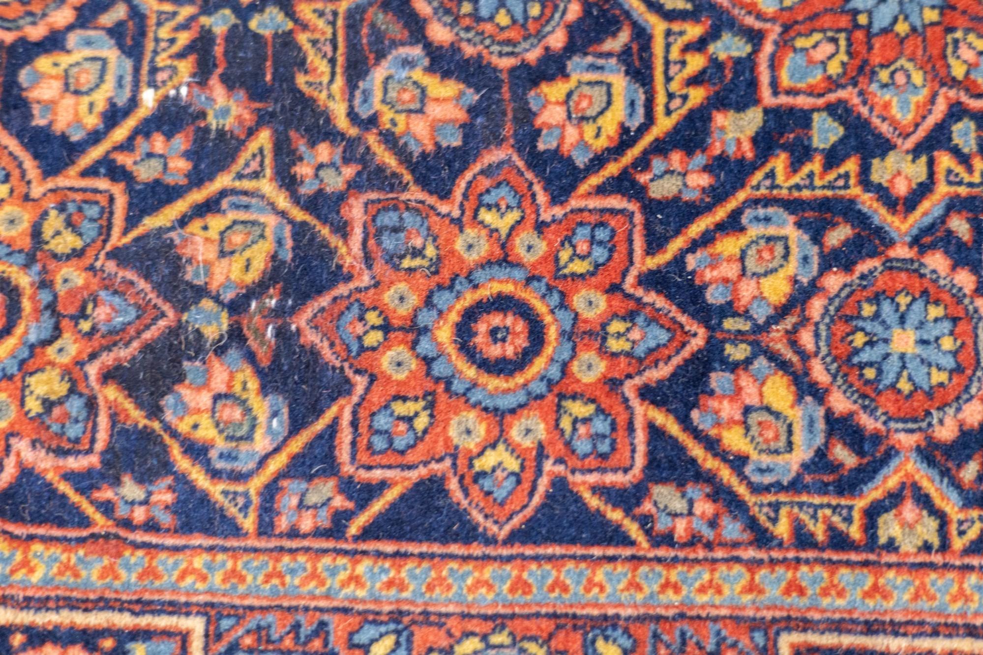 Perse Tapis persan antique Kashan 7'10